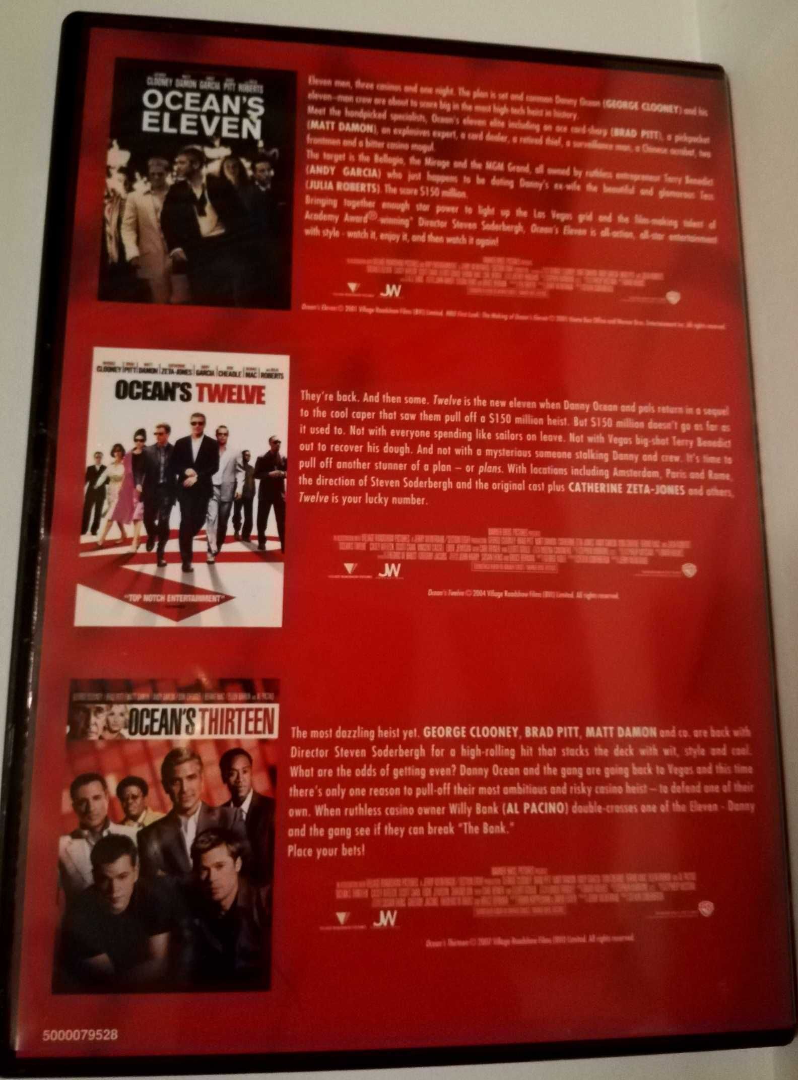 Ocean's Eleven Twelve Thirteen dvd Trilogy 3 części pakiet