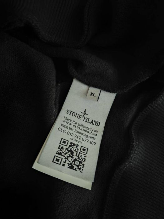 Чоловічий світшот/зіп худі/кофта Stone Island чорний/білий