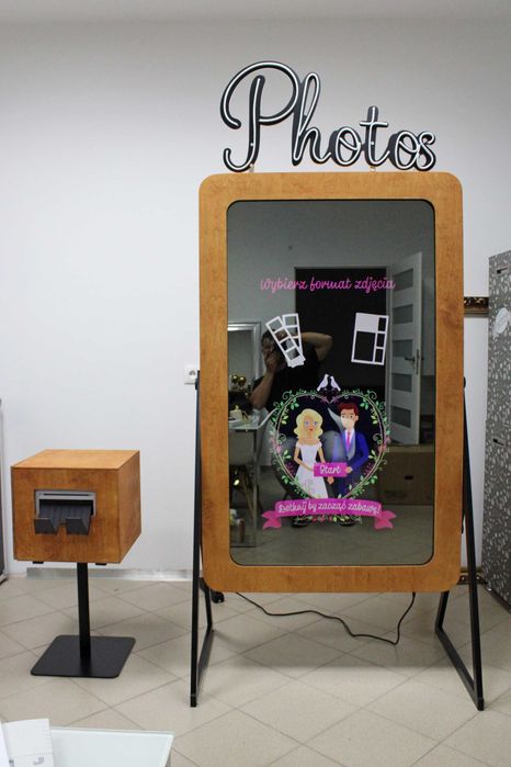 FOTOLUSTRO RETRO Selfie Mirror Boho drewniane fotobox Producent