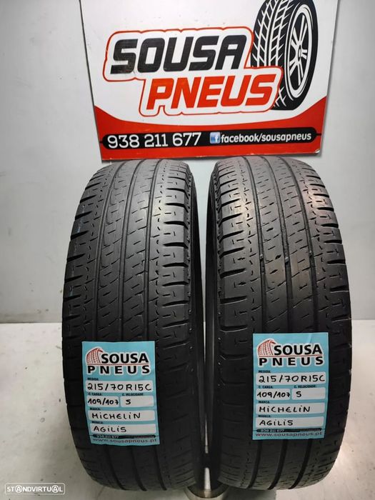 2 pneus semi novos 215-70r15c michelin - oferta dos portes 100 EUROS
