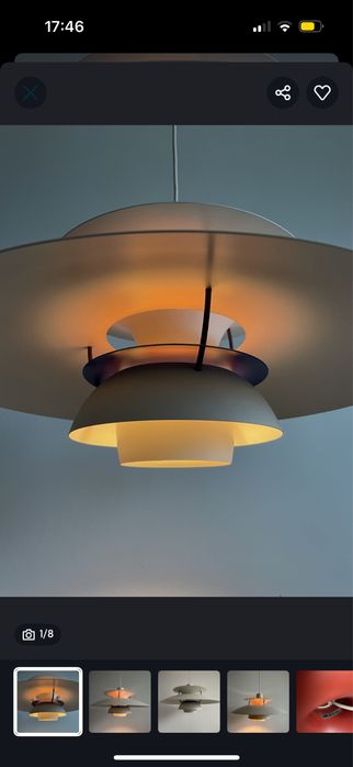 Lampa PH5  Poul Henningsen, Louis Poulsen lata 60 Dania