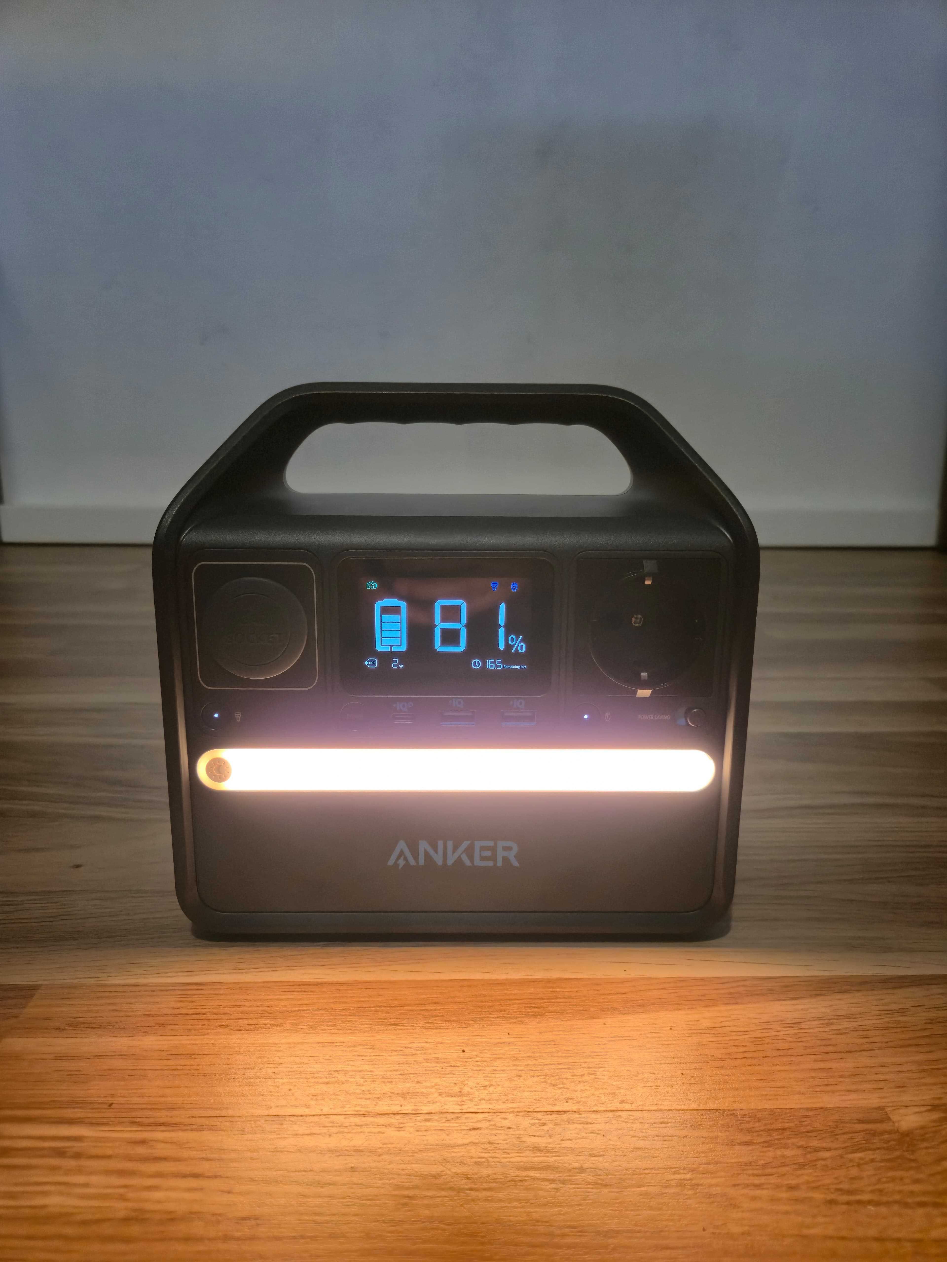 Powerstation Anker 521 + Painel Solar Mobisolar 100W — como novos