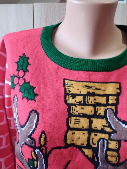 Sweterek świąteczny unisex L nowy