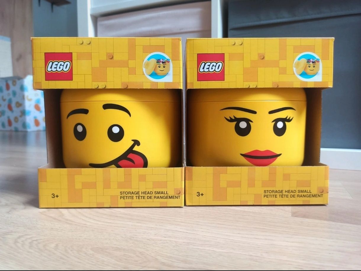 Lego pojemnik głowa x2