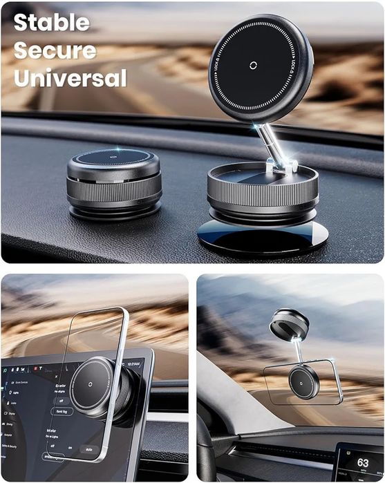 Підставка магнітна MiiKARE MagSafe 360° (чорна)