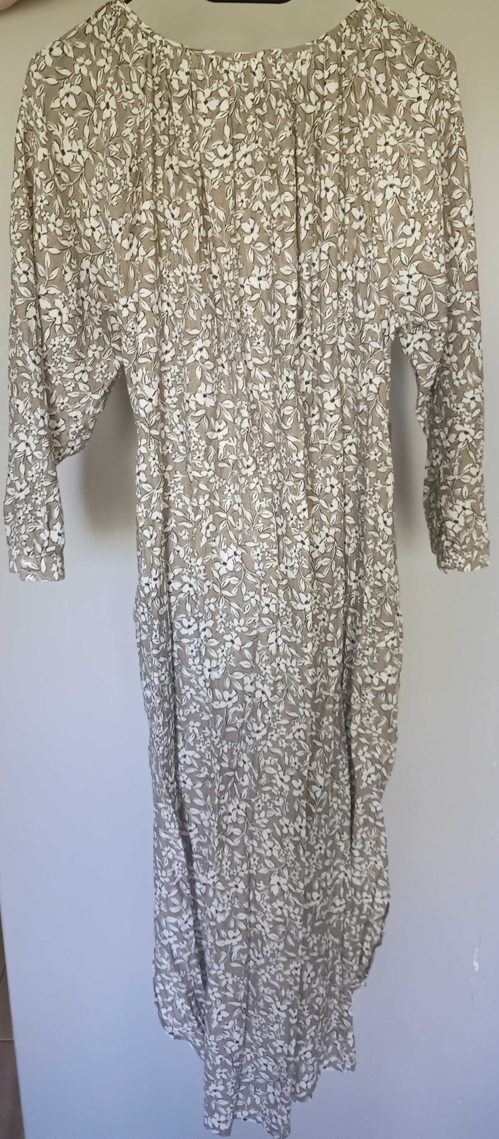 Sukienka Mango maxi w kwiaty, kwiatowy wzór wiskoza