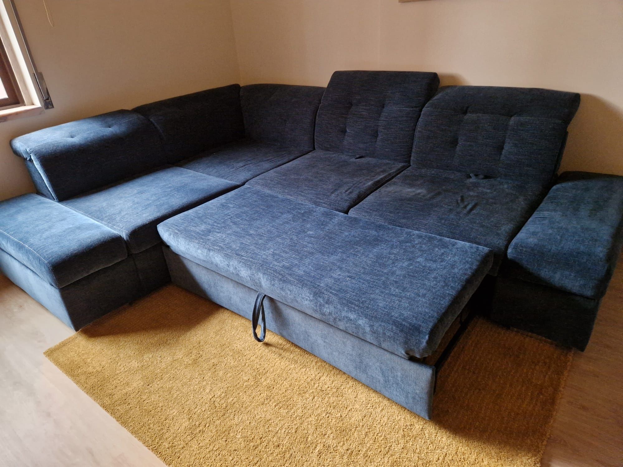 Sofá de canto com chaise longue novo