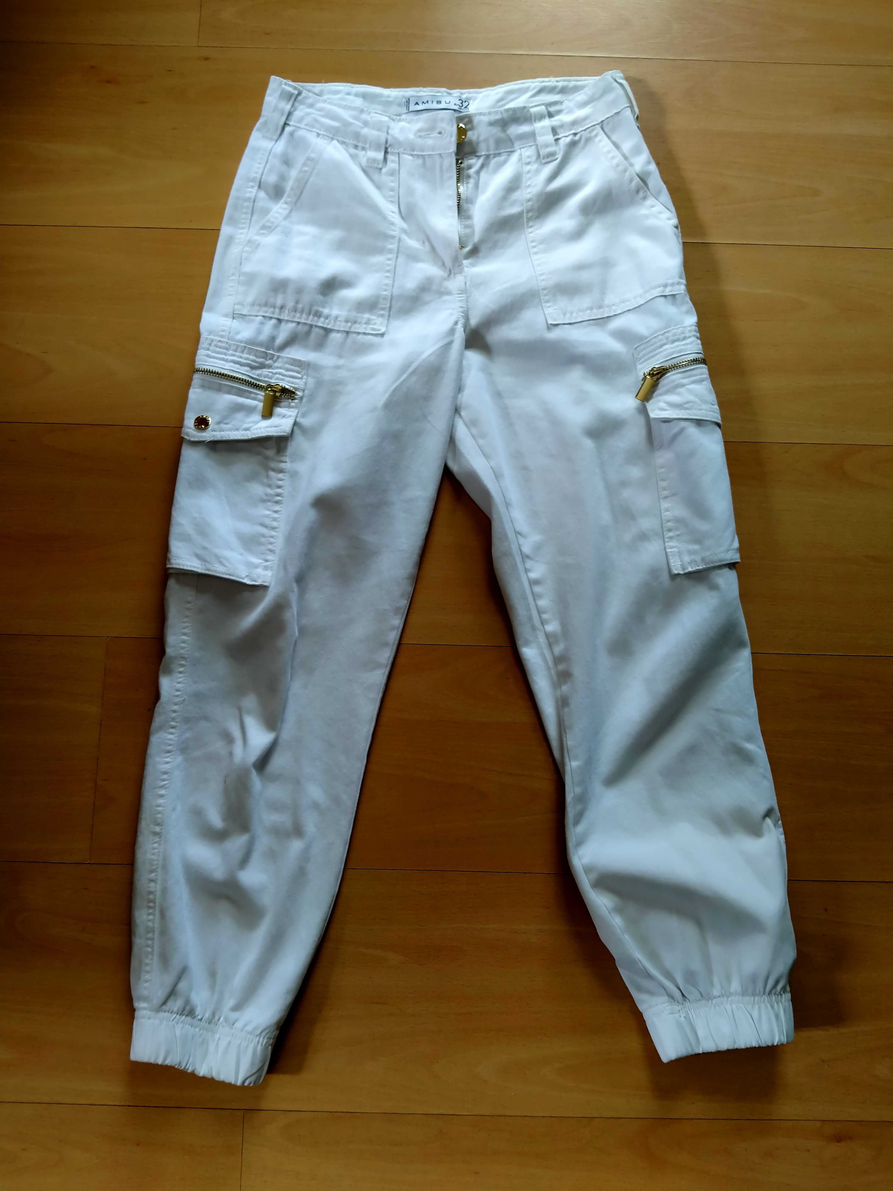 Białe spodnie AMISU rozmiar 32