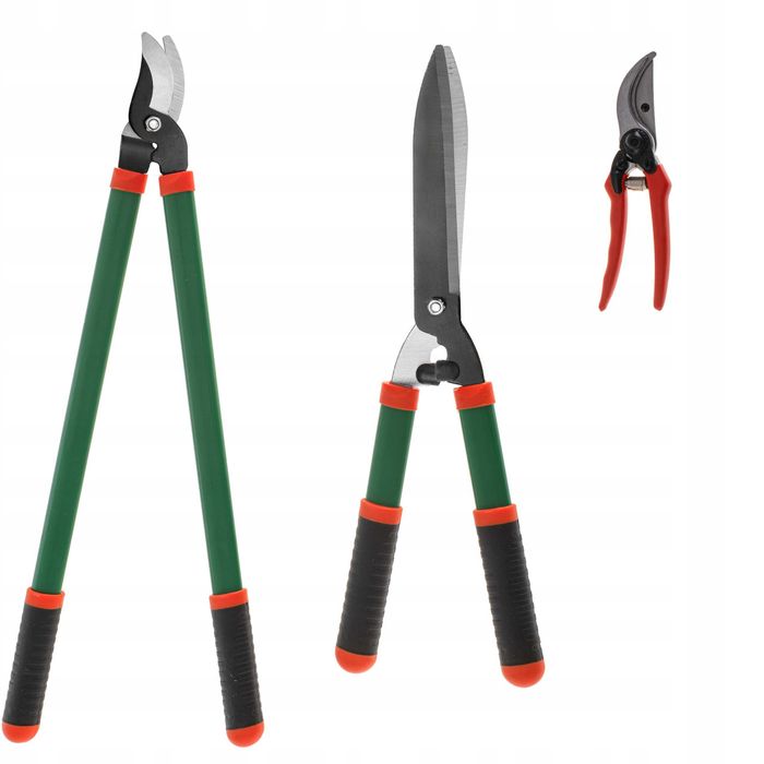 ZESTAW 3 sztuk SEKATOR do GAŁĘZI do ŻWYOPŁOTU Nożyce Ogrodowe