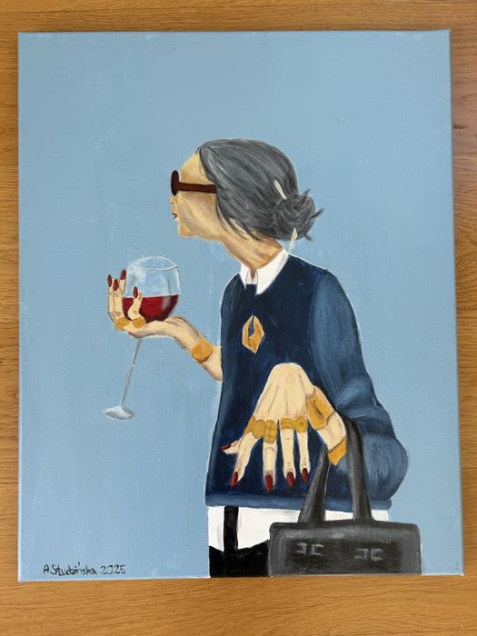 Obraz akrylowy na plotnie „Kieliszek dystansu” 40x 50 cm