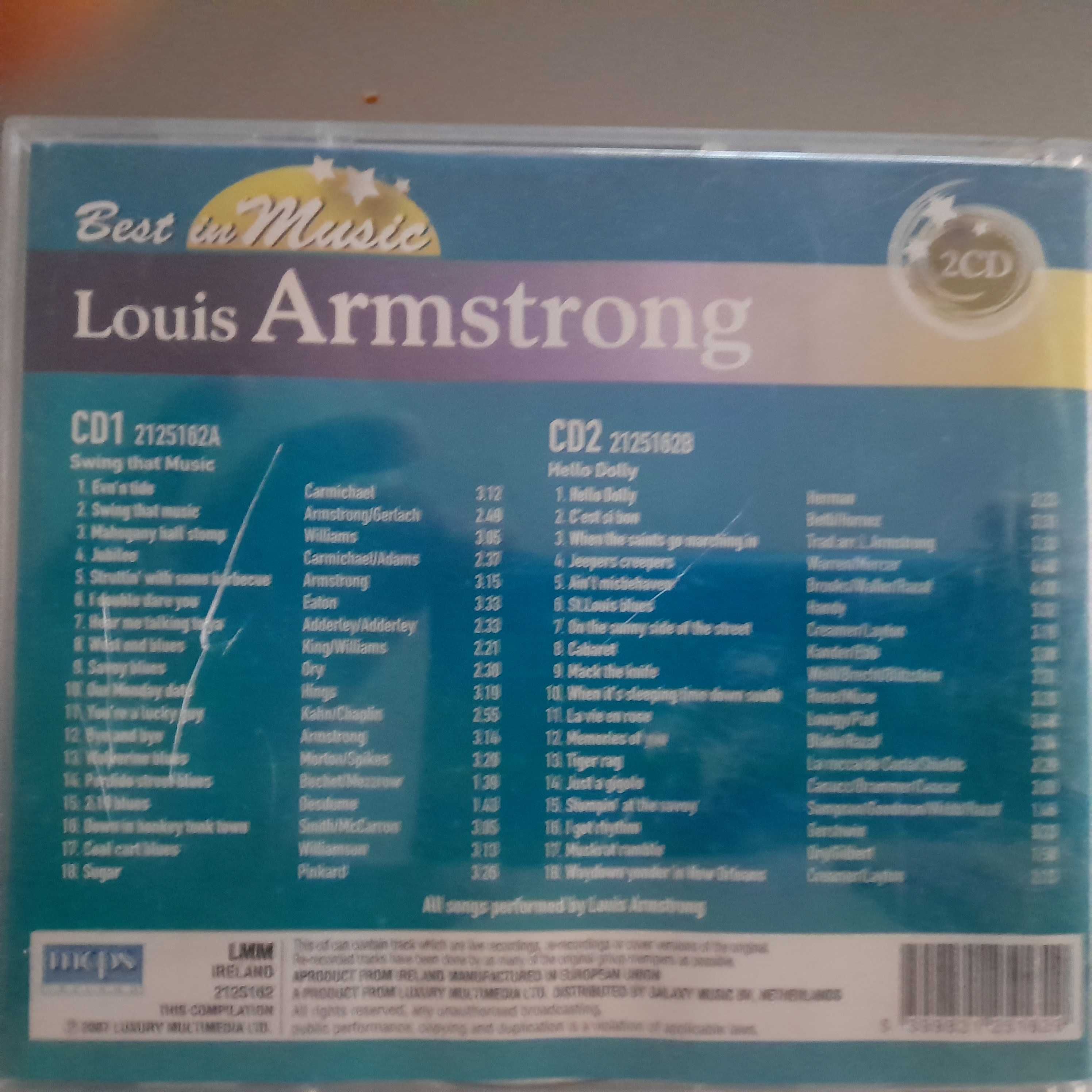 CD Original Louis Armstrong  BEST IN MUSIC Duplo