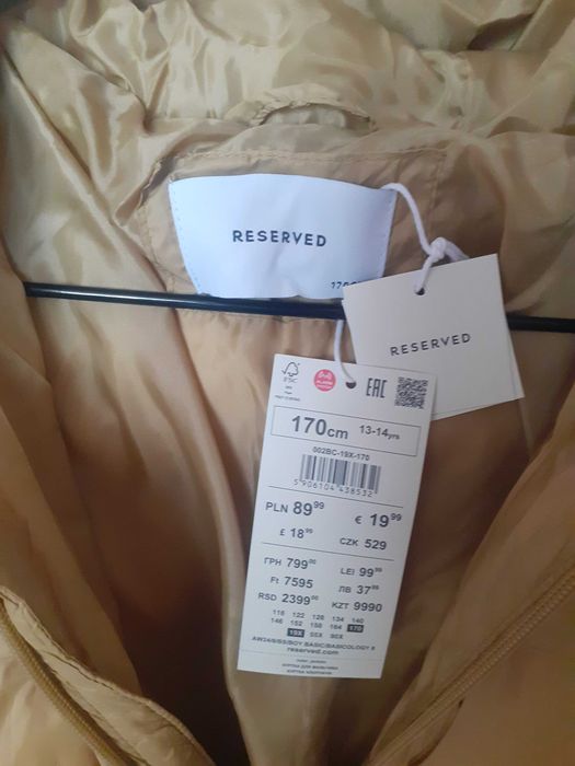 Nowa Kurtka Reserved 170
