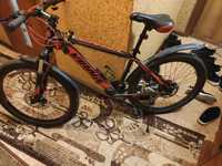 Велосипед з алюмінієвою рамою  17" чорно-червоний г