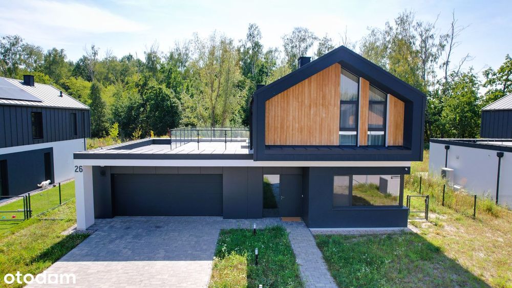 Dom wolnostojący - działka 1960m2, widok na las, design, garaż 2 auta