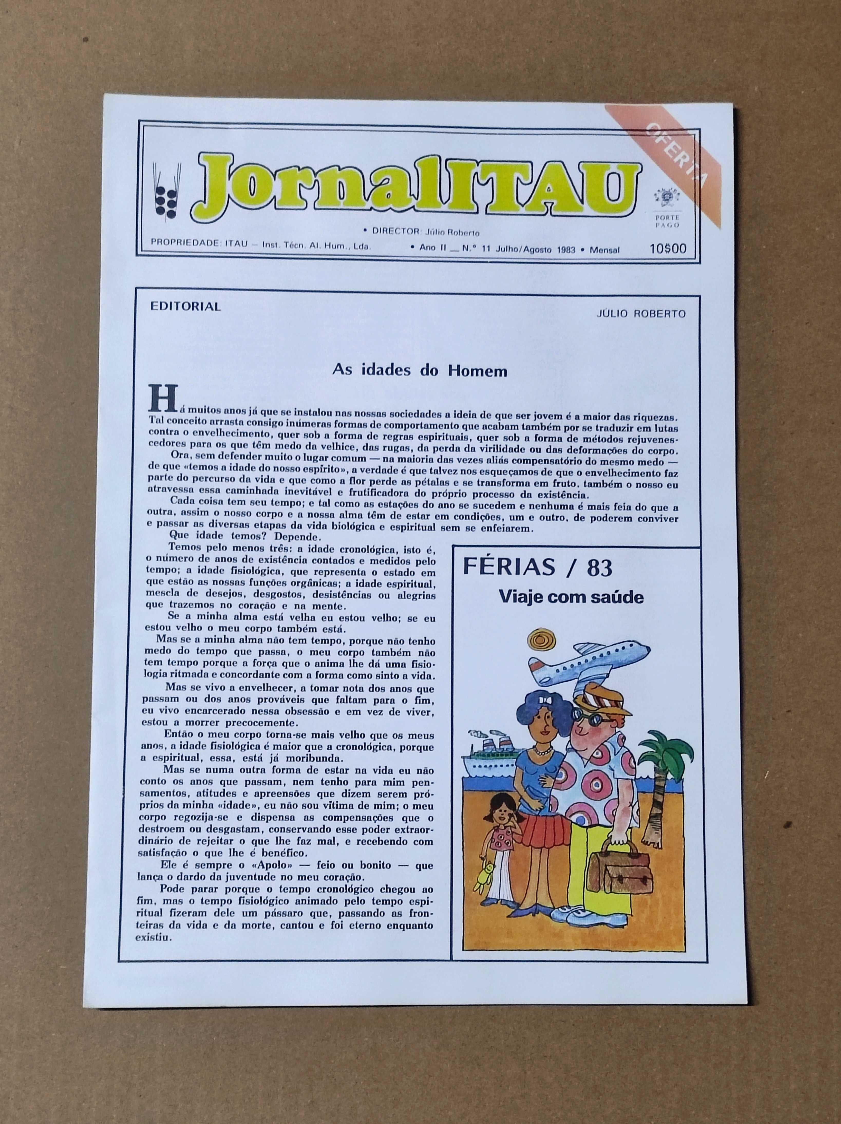 Jornal antigo JornalITAU mensal 1983 ITAU