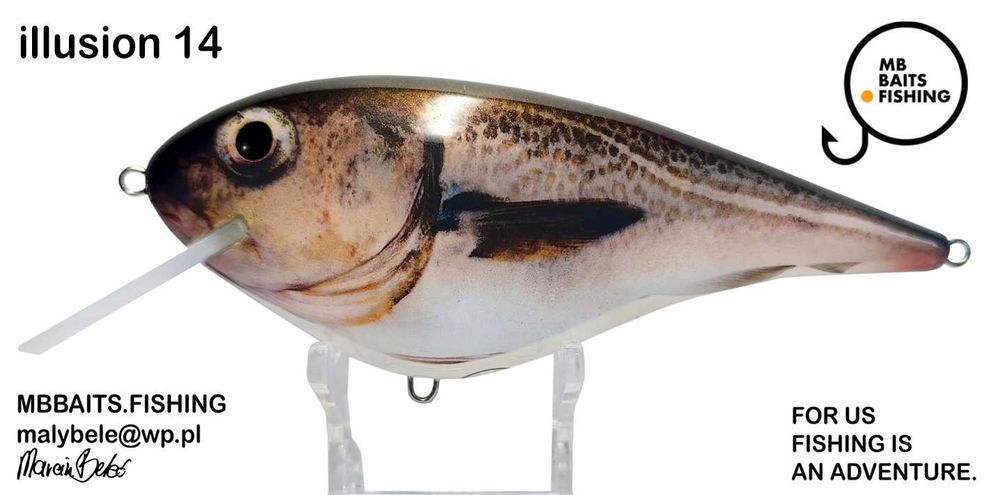 Wobler szczupak/sum illusion 14cm Hand Made