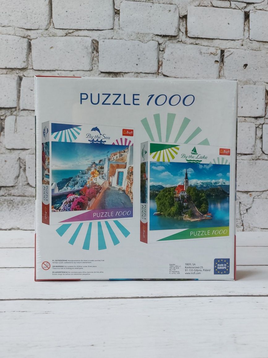 Puzzle Trefl 1000 Zamek na jeziorze Słowenia nowe prezent