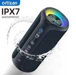 Głośnik bluetooth wodoodporny ortizan x7 podświetlenie LED RGB
