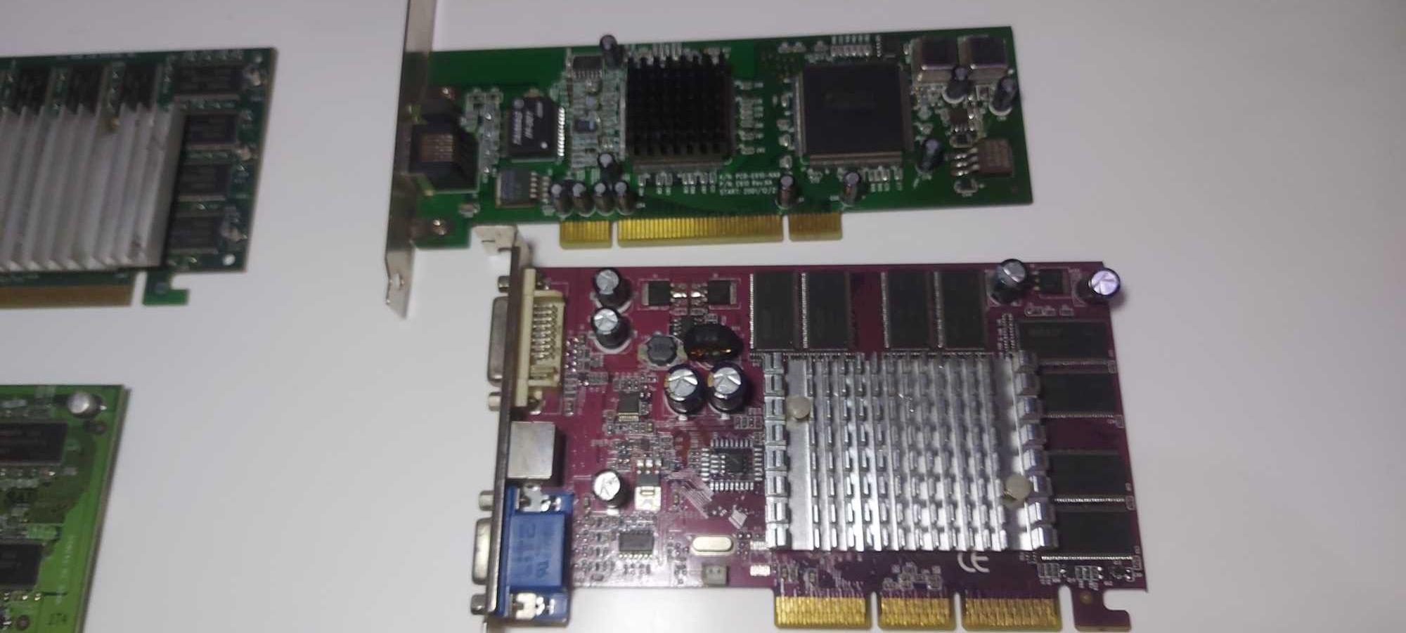 Компютерні старі відеокарти AGP 3Dfx Voodoo ASUS V9180 Trio64V FX5200