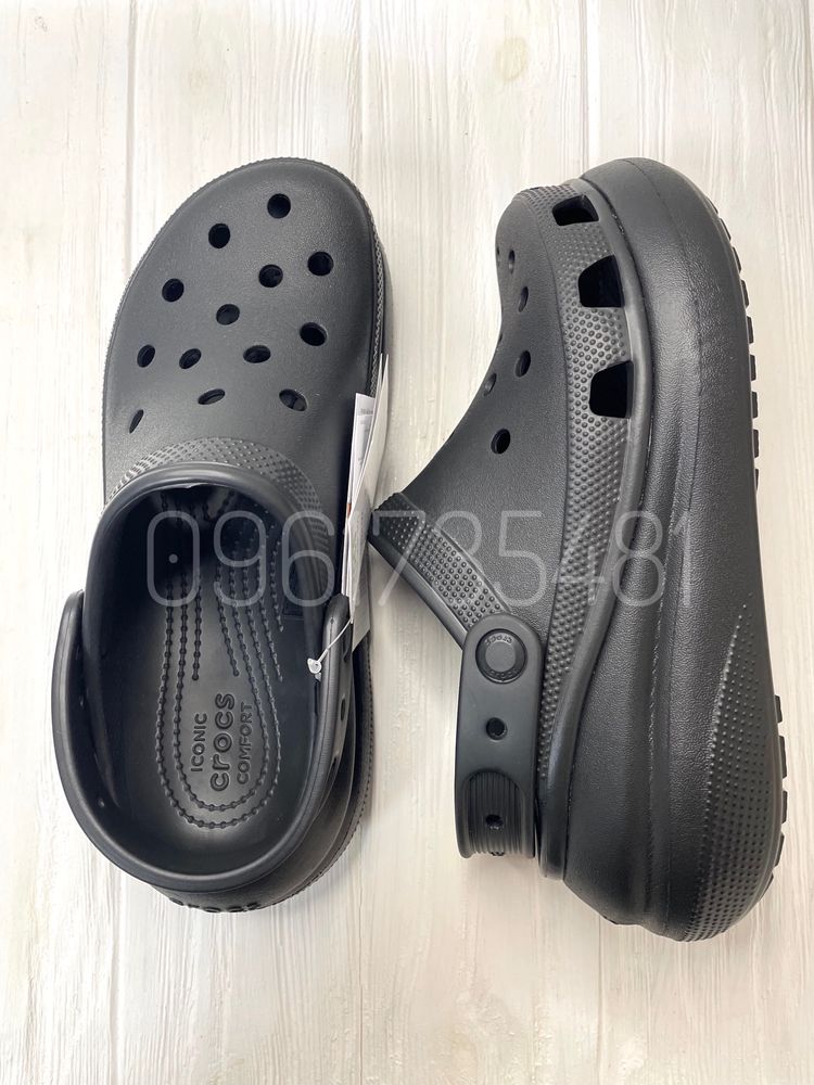 Жіночі Чорні Крокси Crocs Crush Platform Женские Оригинальные Кроксы