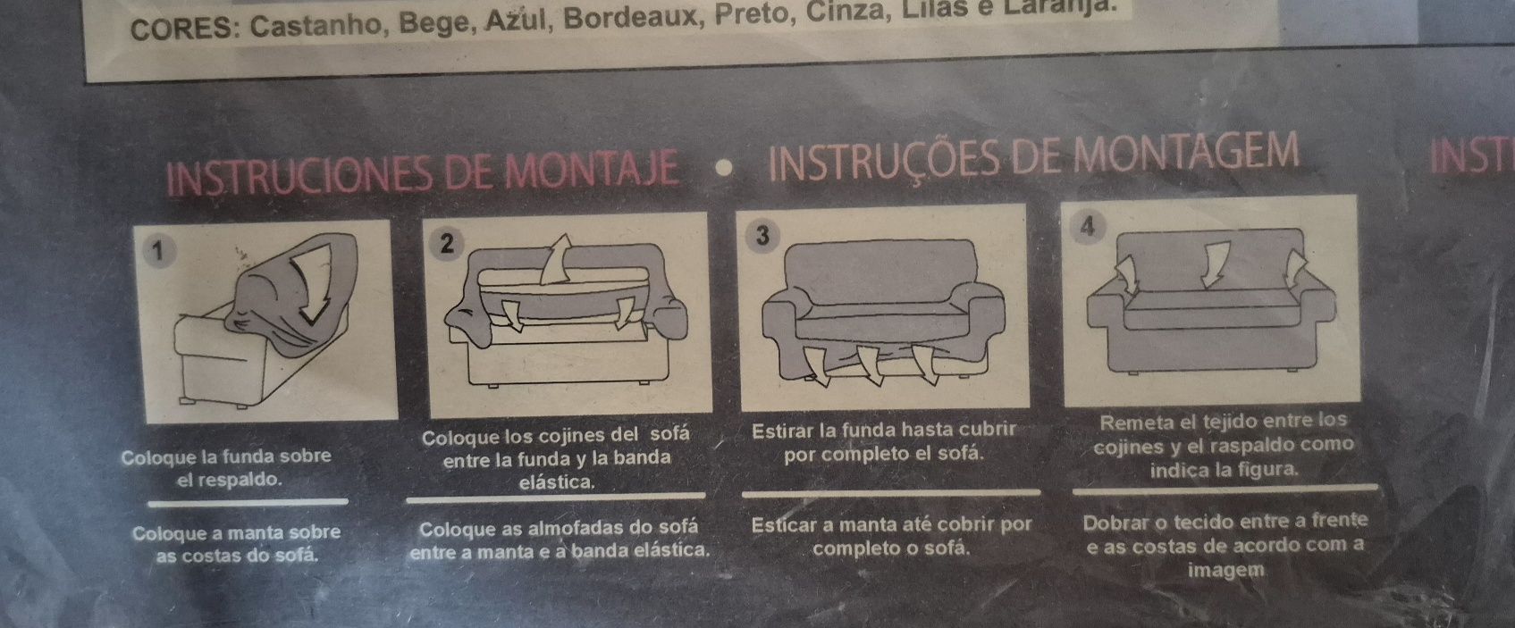 Capa de sofá elástica, triple