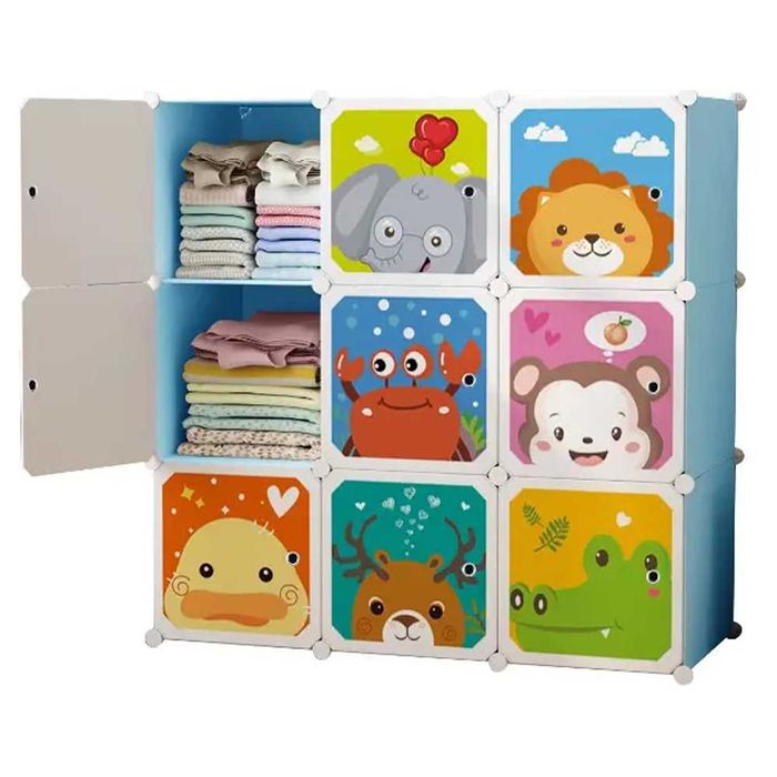 Шафа дитяча Блакитна модульна органайзер стелаж комод шкаф