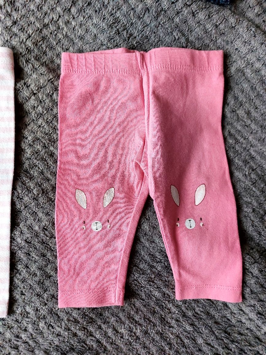 Zestaw ciuchów dla dziewczynki 56/62 body śpiochy legginsy jeansy