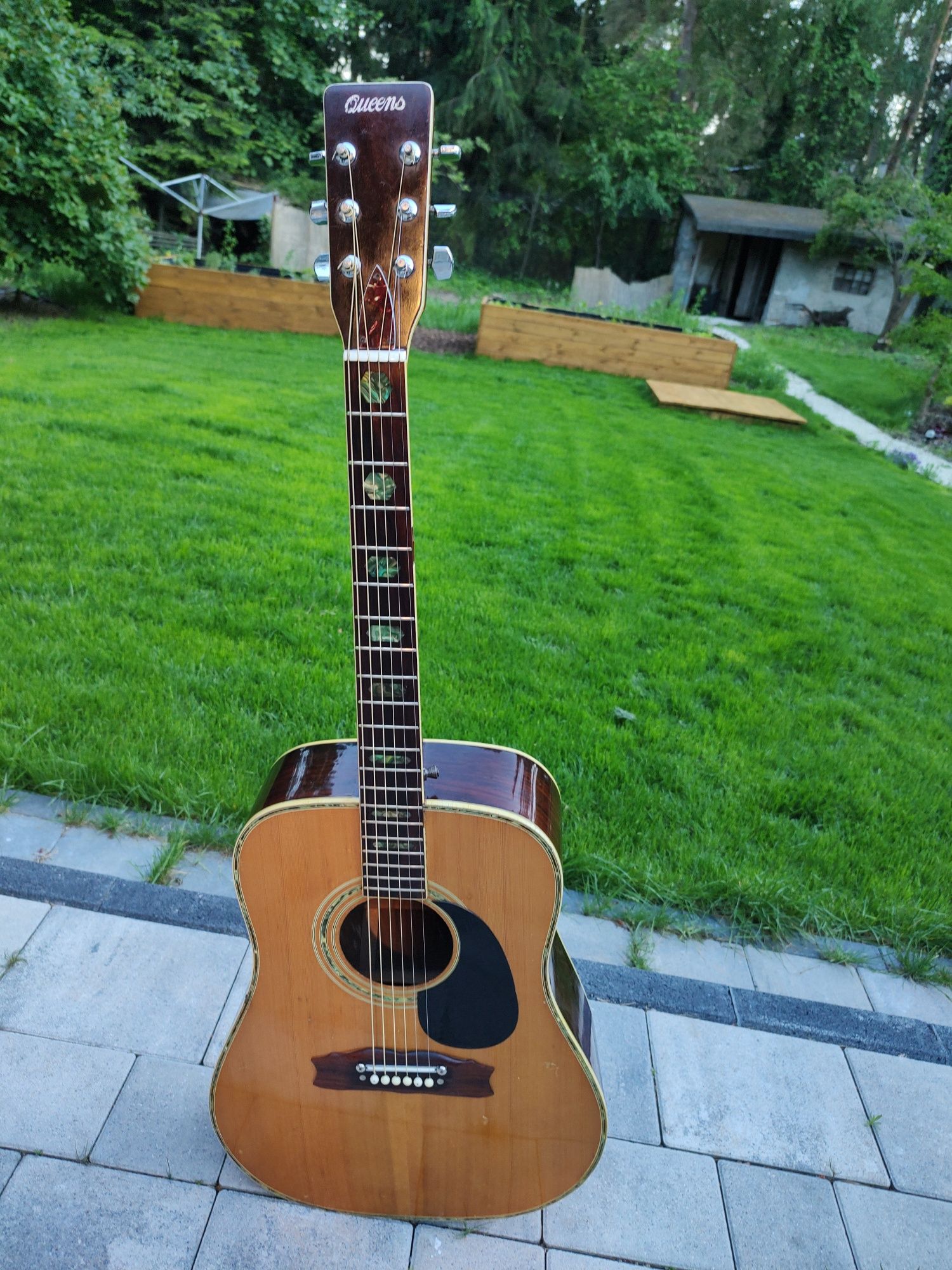 Queens WF 60 Korea UNIQUE gitara akustyczna vintage lata 70-te Śliczna