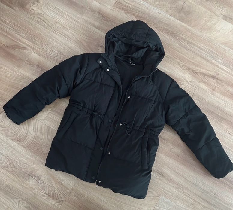 Kurtka modna ciepła H&M dłuższa kaptur