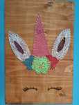 Quadro Unicornio Em Linha (Artesanal)