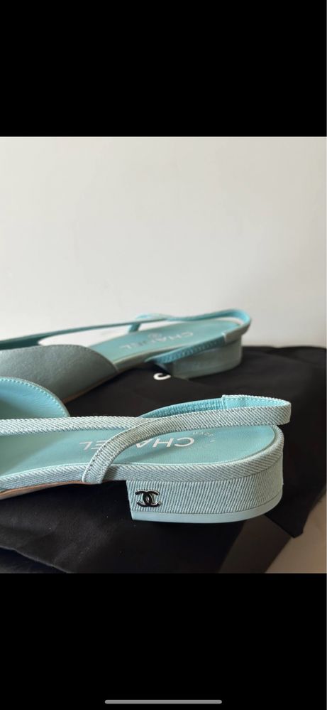 Chanel мюли цвет  Tiffany