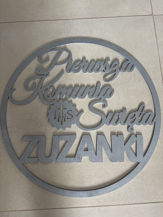 Drewniana ozdoba komunijna