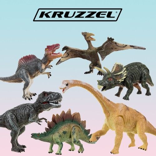 Dinozaury- Figurki Ruchome 6Szt. 22398