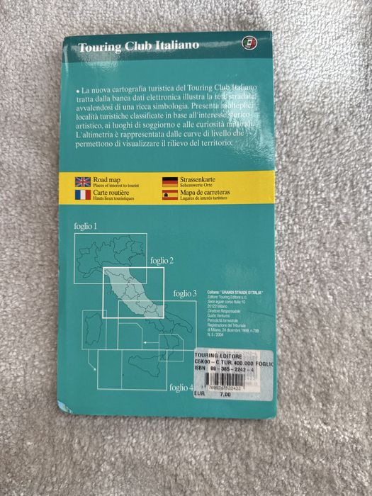 Mapa de Itália central