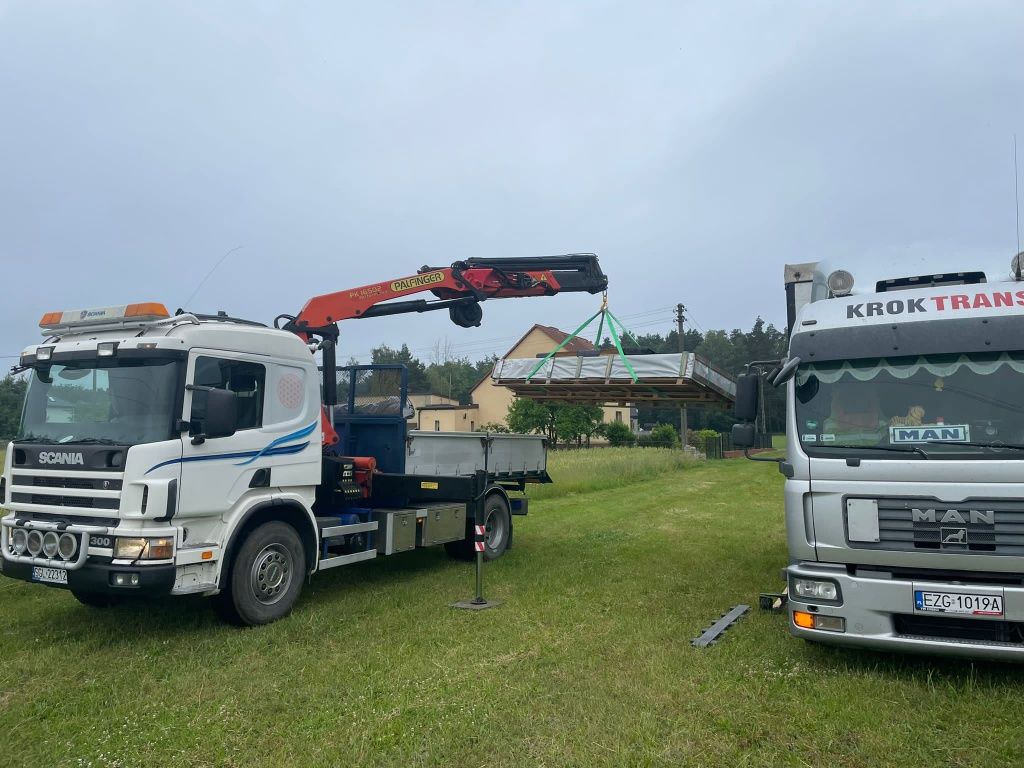 Wywóz gruzu ziemi kompostowników transport HDS transport maszyn