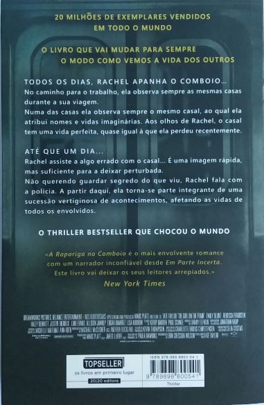 Livro: A Rapariga no Comboio - Paula Hawkins (Portes incluídos)