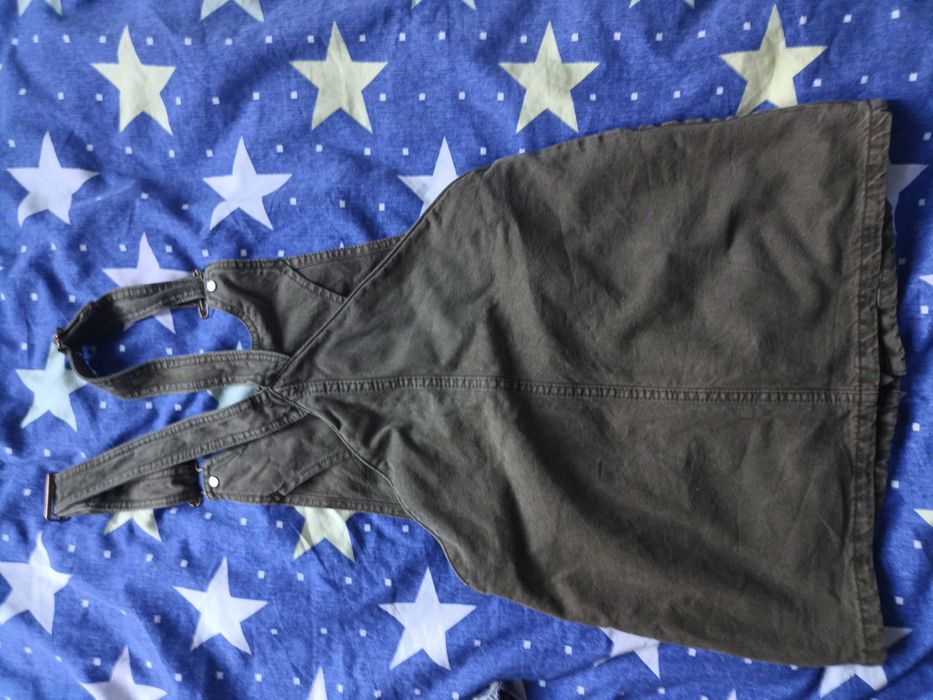 Ogrodniczki jeans spódniczka mini