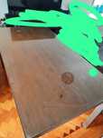 Mesa de madeira com vidro