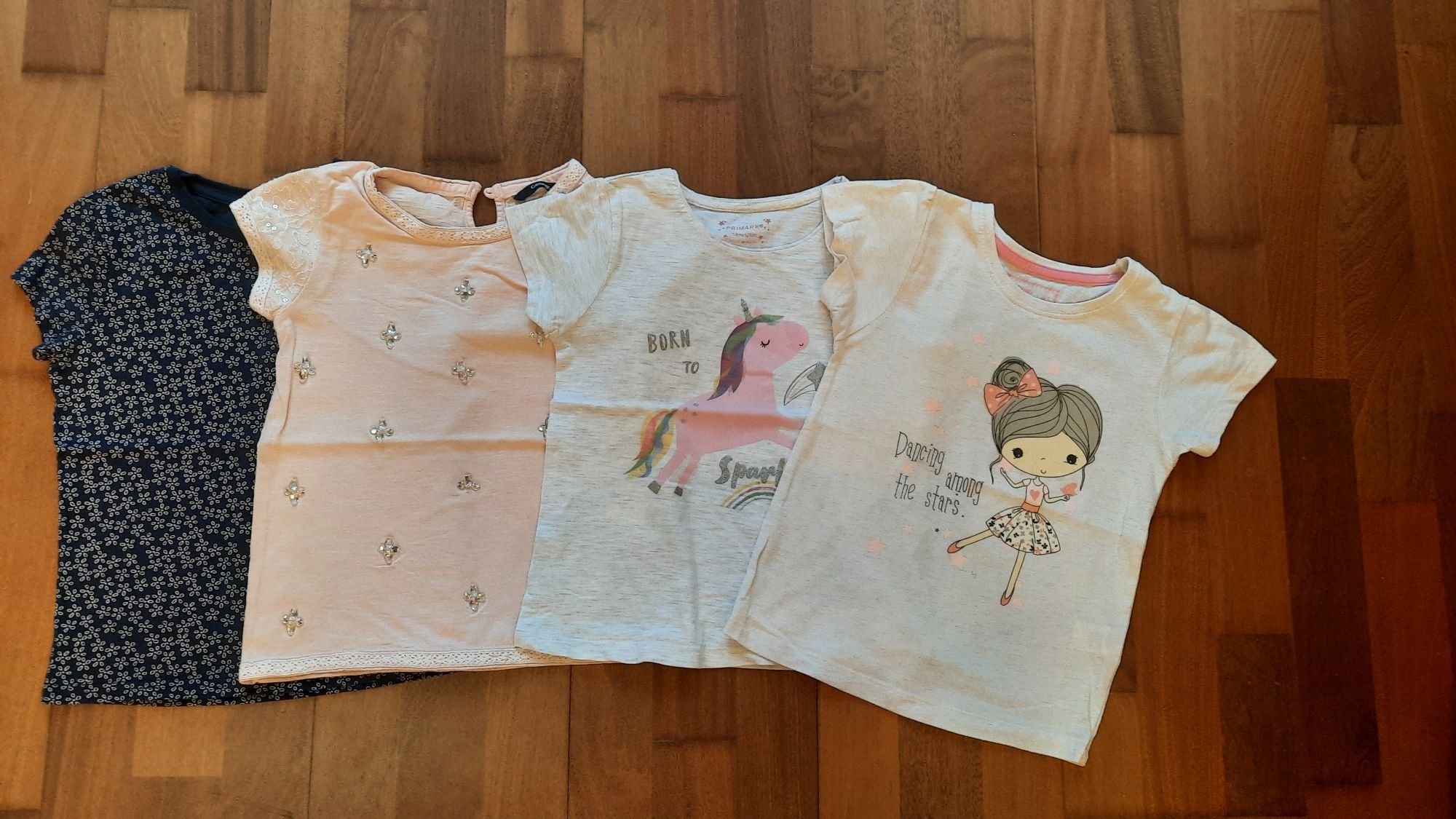 Детские летние футболки George и Primark девочку 4-6 лет