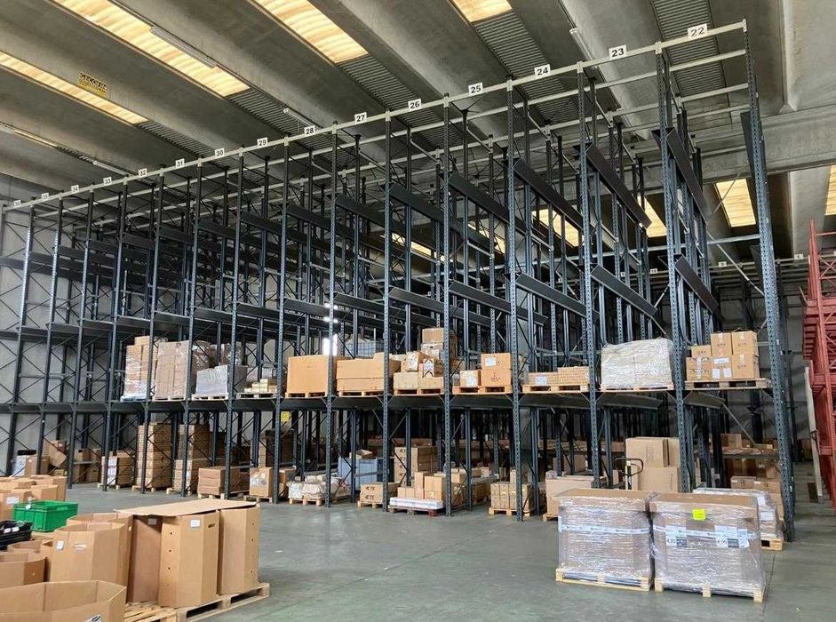 Regał wjezdny drive-in magazynowy Metalcoop, wysoki skład, tanio