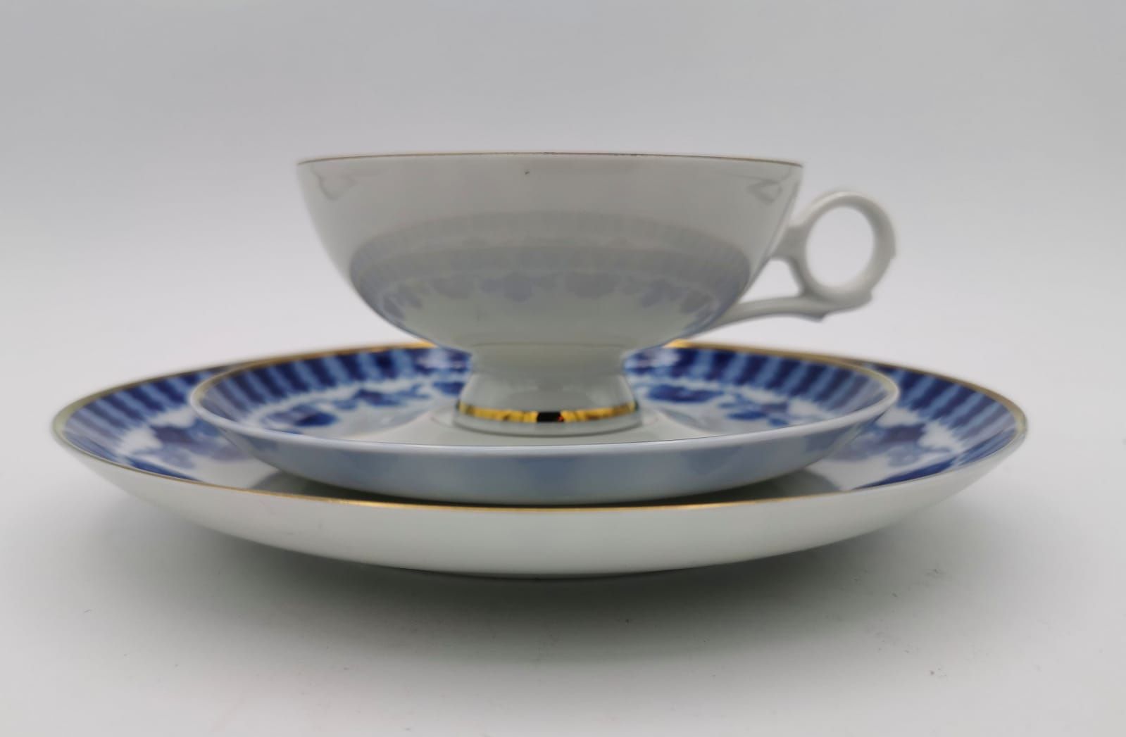 Porcelana Wallendorf TRIO ECHT KOBALT Porcelana Kobaltowa