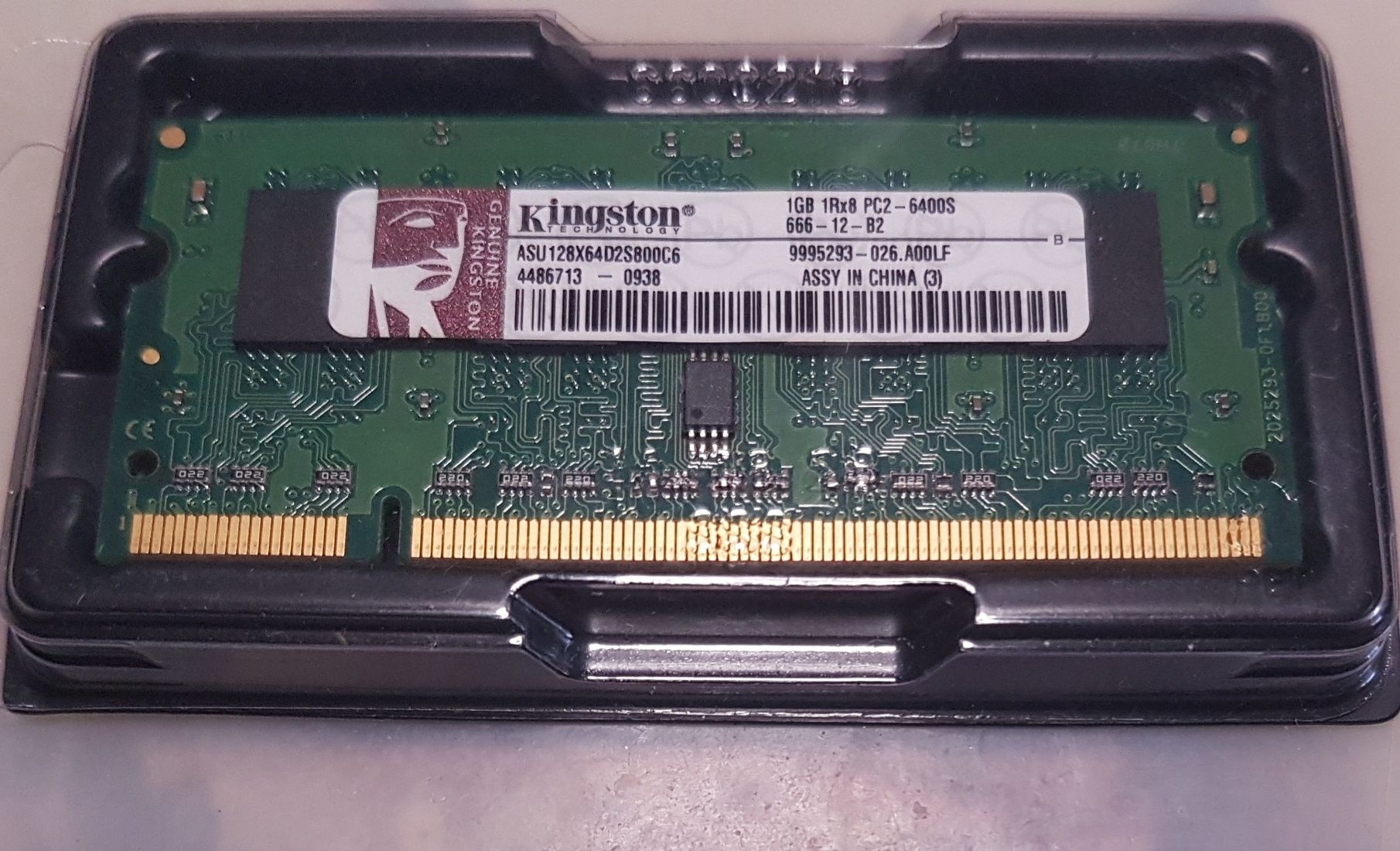 Оперативна пам'ять Kingston 1GB 1Rx8 PC2-6400U 666-12-B2
