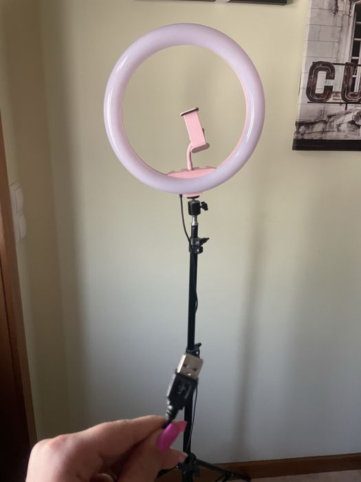 Ring light com tripé