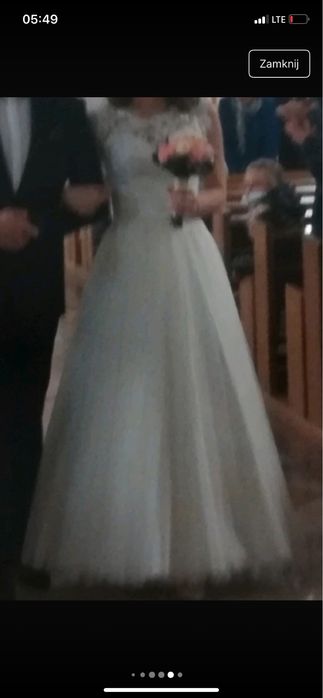 Suknia slubna kolor kremowa