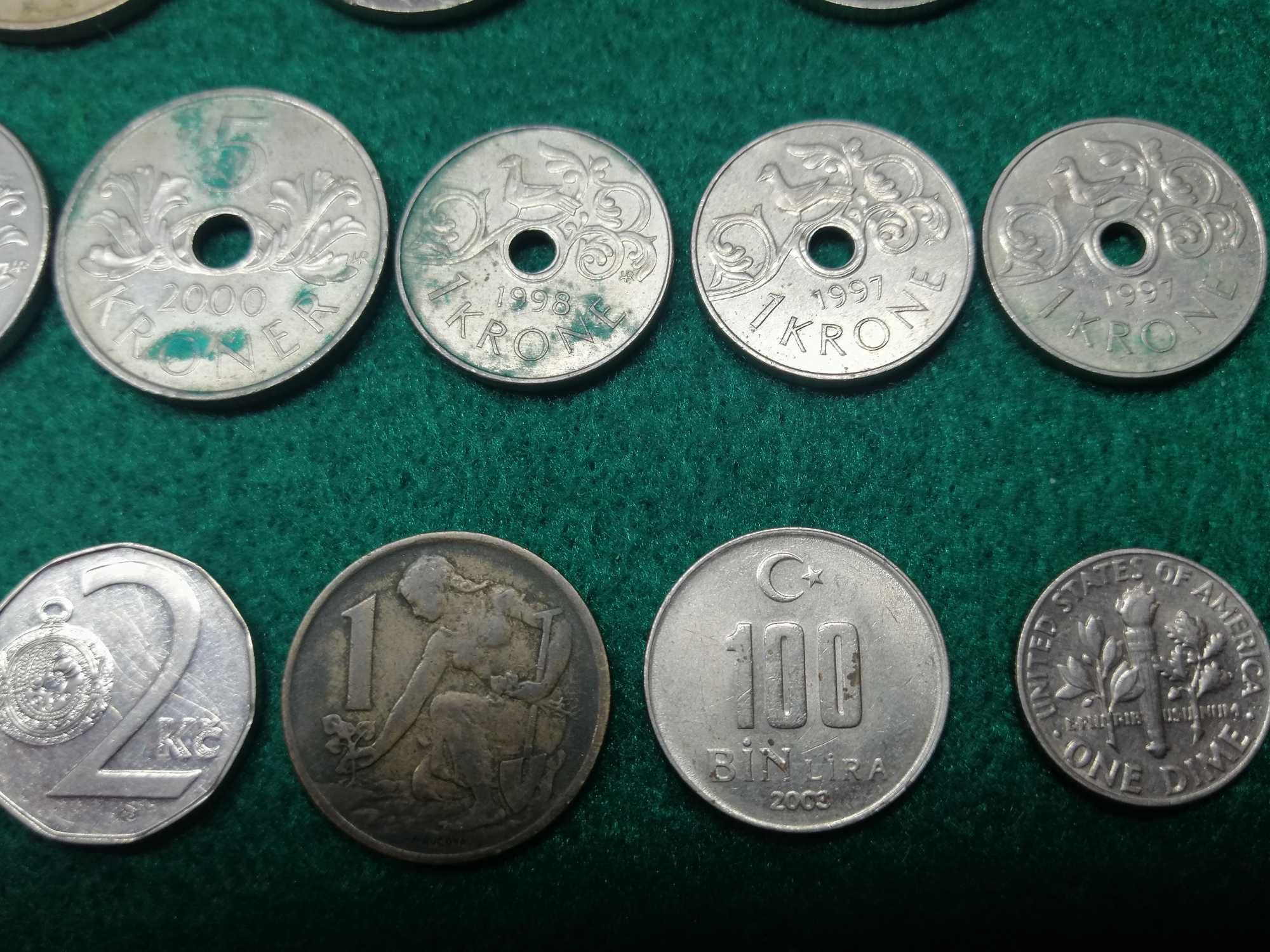 Monety, różne kraje, 16 sztuk