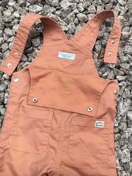 Spodenki ogrodniczki 86 dzieci 1-1,5 roku koralowe brazowe Primark