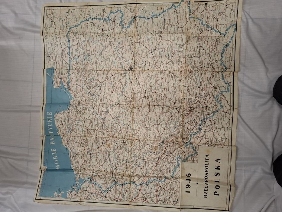 Mapa Polski 1946r.