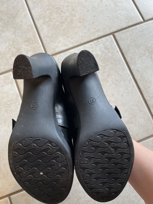 Nowe buty czółenka skorkowe 37 botki jesien jeisenne new na obcasie