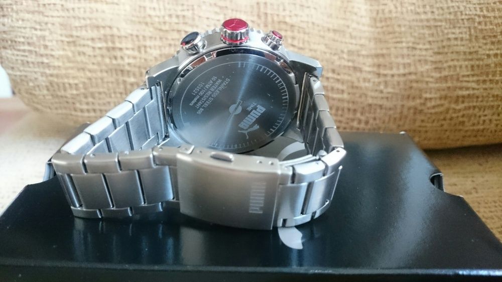 Zegarek PUMA sportowy duzy, datownik, chronograf, wodoszczelny 100 m,