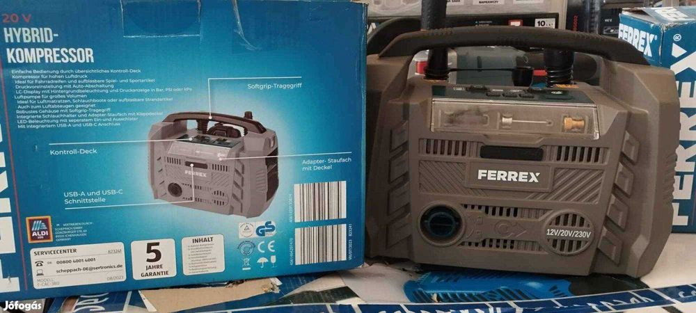 Компресор FERREX F-CAC380 автонасос автомобільний компресор